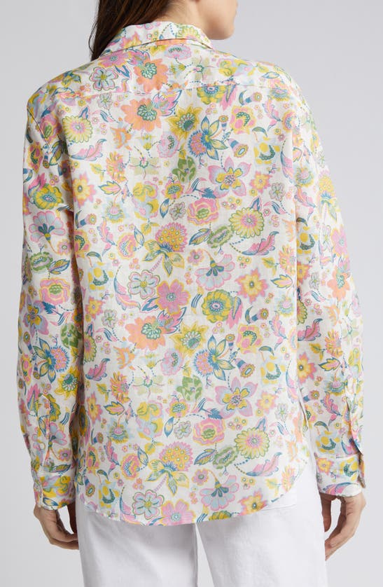 Shop Frank & Eileen Eileen Relaxed Button-up Shirt In Ivory/ Multi Floral