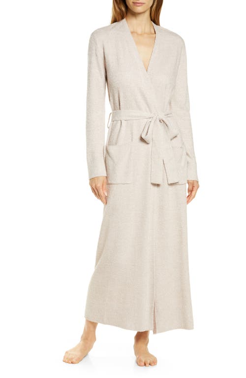 barefoot dreams CozyChic Ultra Lite™ Long Robe in He Faded Rose/Pearl