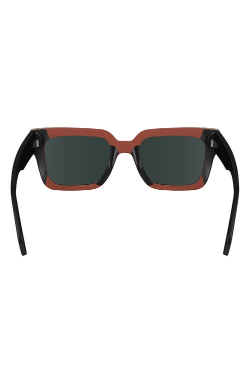 Shop Paul Smith Kenton 52mm Rectangular Sunglasses In Black Multi-stripe