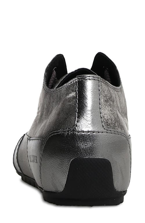 Candice Cooper Rock Patch Metallic Sneaker In Gun Metal