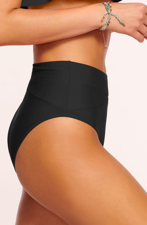 Shop Ramy Brook Luella High Waist Bikini Bottoms In Black