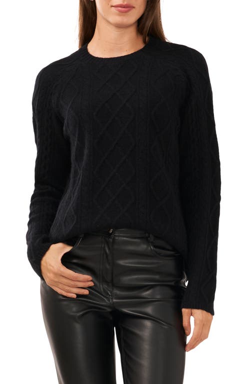 halogen(r) Mixed Stitch Sweater in Rich Black
