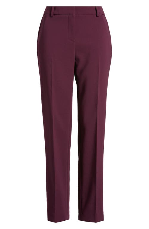 Shop Anne Klein Straight Leg Pants In Deep Plum