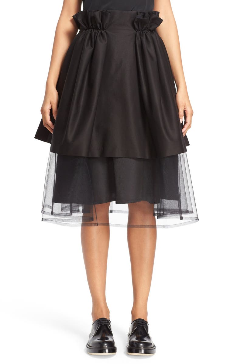 noir kei ninomiya Pleated Waist Tulle Skirt | Nordstrom