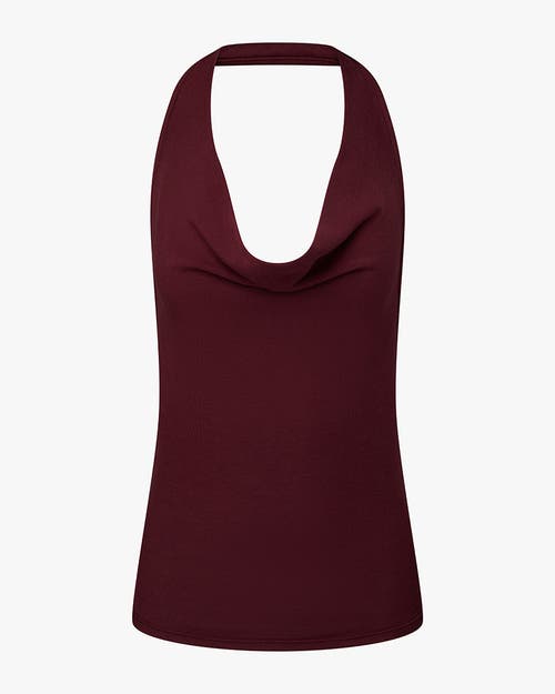 Weworewhat Halter Cowl Top In Eggplant