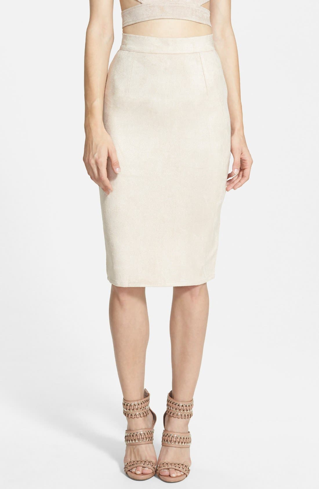 Missguided Faux Suede Midi Skirt Nordstrom