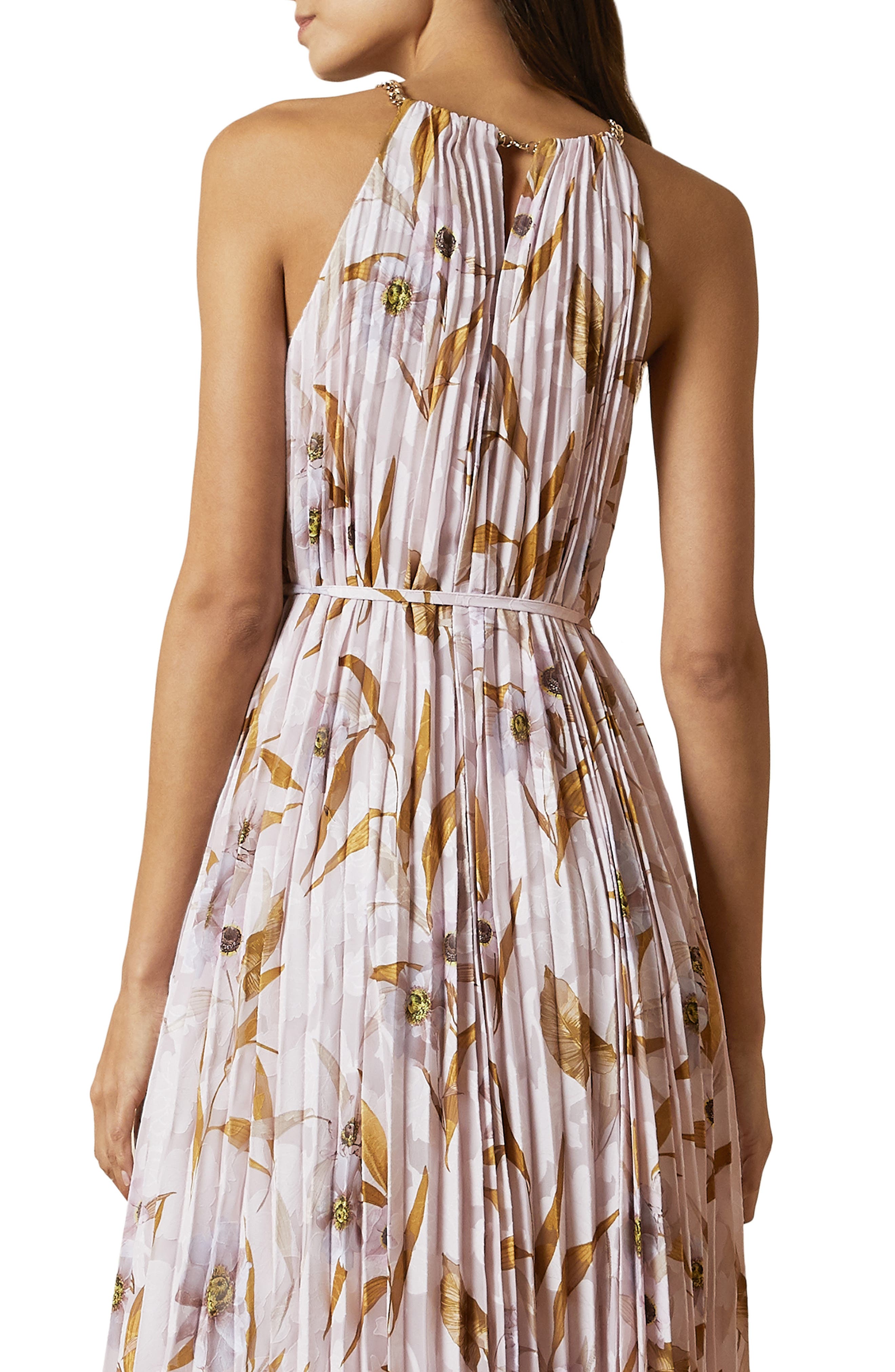 ted baker pleated maxi dress