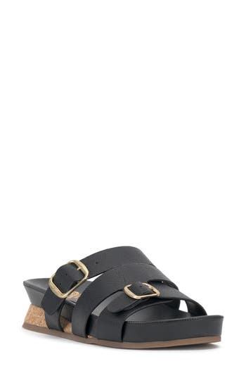Shop Vince Camuto Freoda Slide Sandal In Black