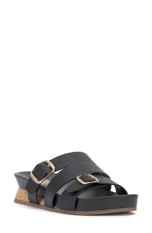 Freoda Slide Sandal in Black
