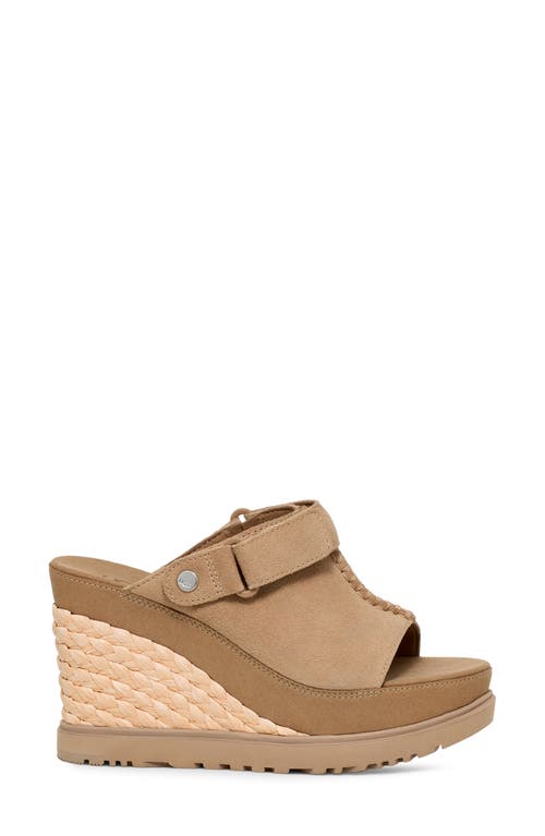 Ugg Abbot Wedge Slingback Sandal In Sand