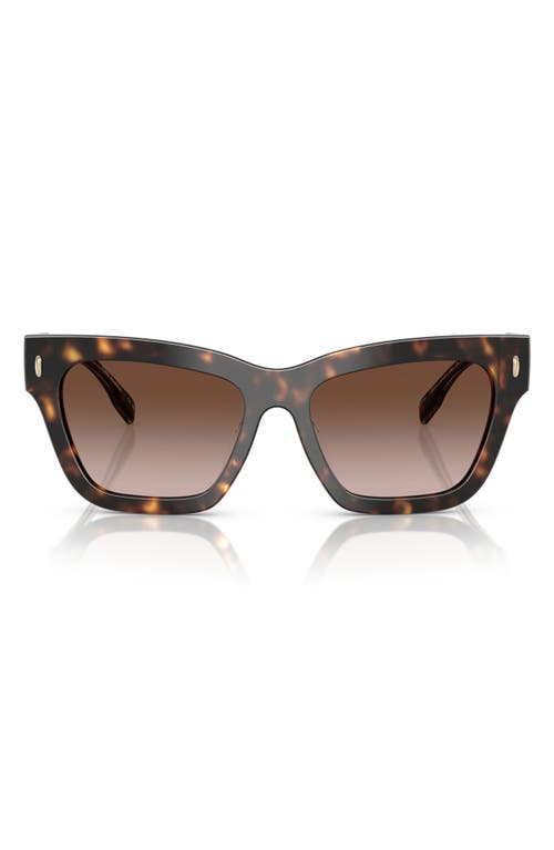 Tory Burch 54mm Gradient Cat Eye Sunglasses In Dark Tortoise