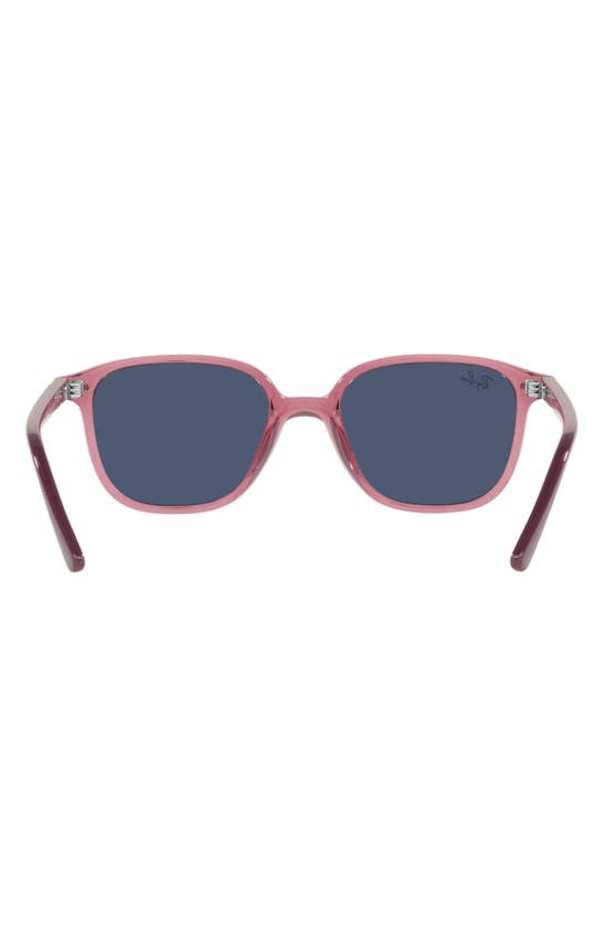 Shop Ray Ban Ray-ban Kids' Junior Leonard 45mm Square Sunglasses In Transparent Pink
