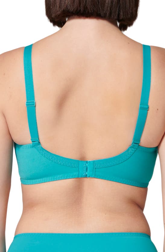 Shop Simone Perele Delice Sheer Underwire Plunge Bra In Atoll Blue