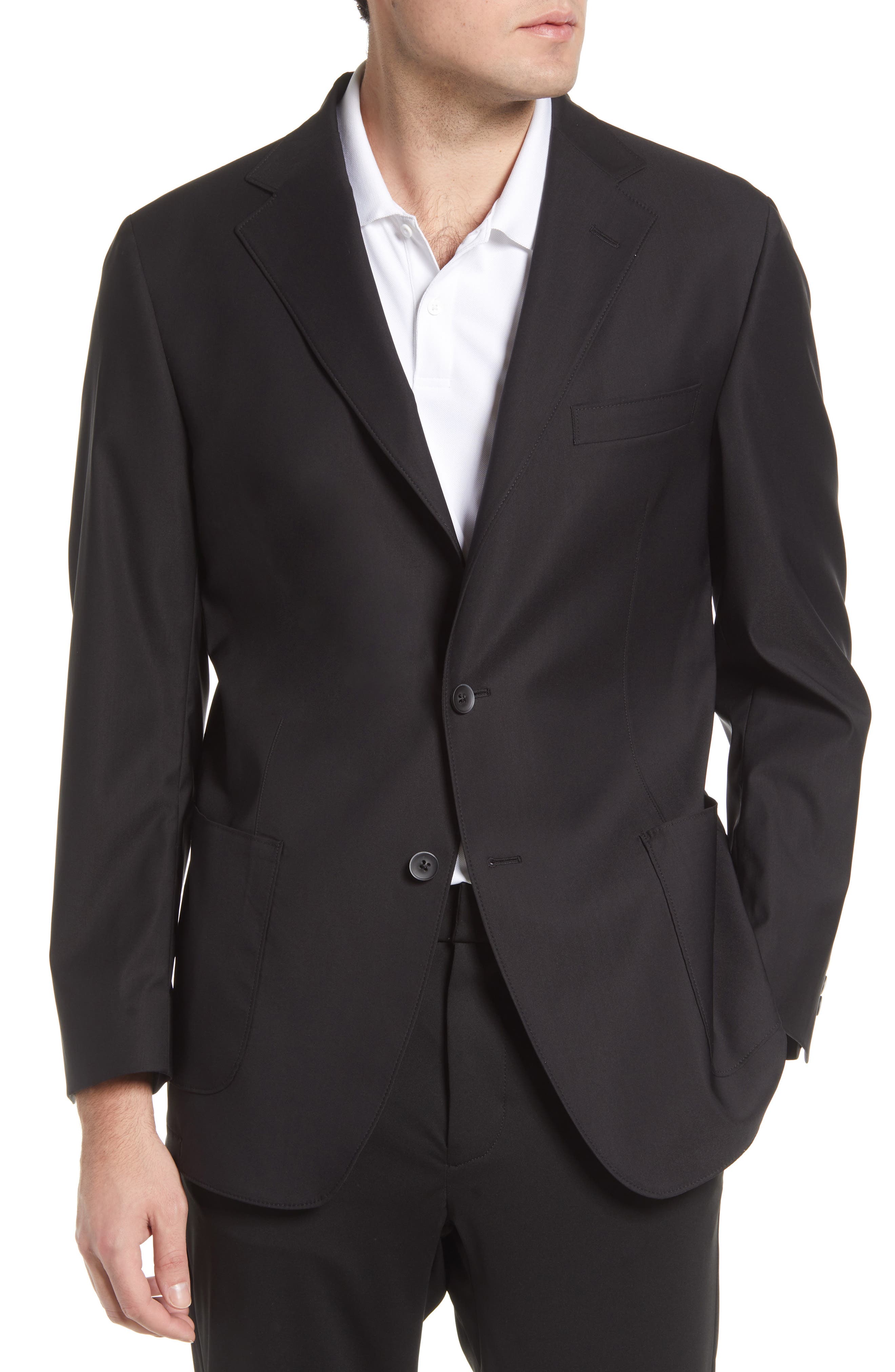 NORDSTROM Elliott Boys Black Lined 2-Button Sport Coat Jacket Blazer NEW 18 $109 