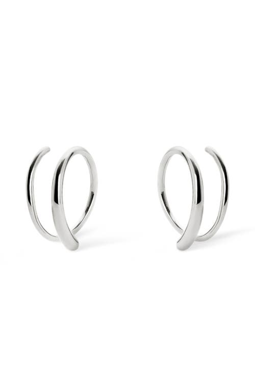 Shop Ana Luisa Double Hoop Earrings In Silver