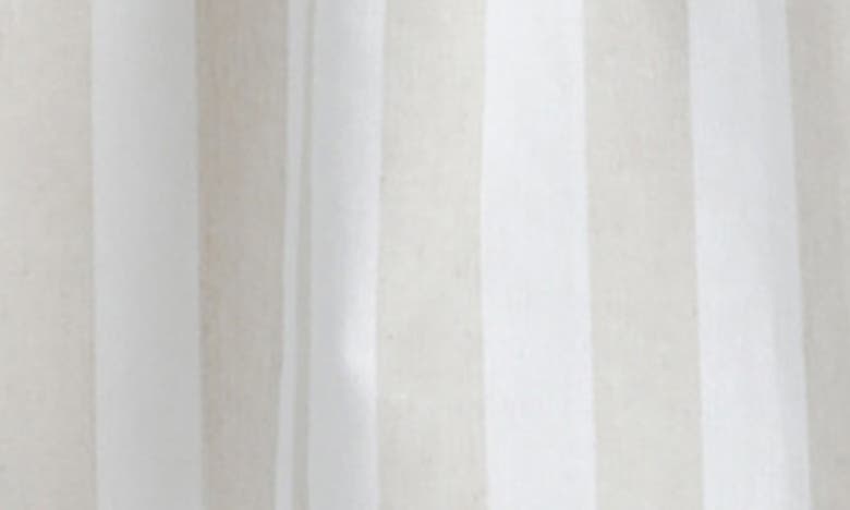 Shop Mila Mae Stripe Cotton Blend Midi Dress In Ivory Tan