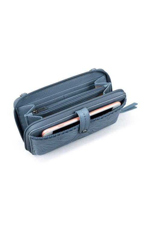 The Sak Iris Smartphone Crossbody In Maritime Wave Emboss