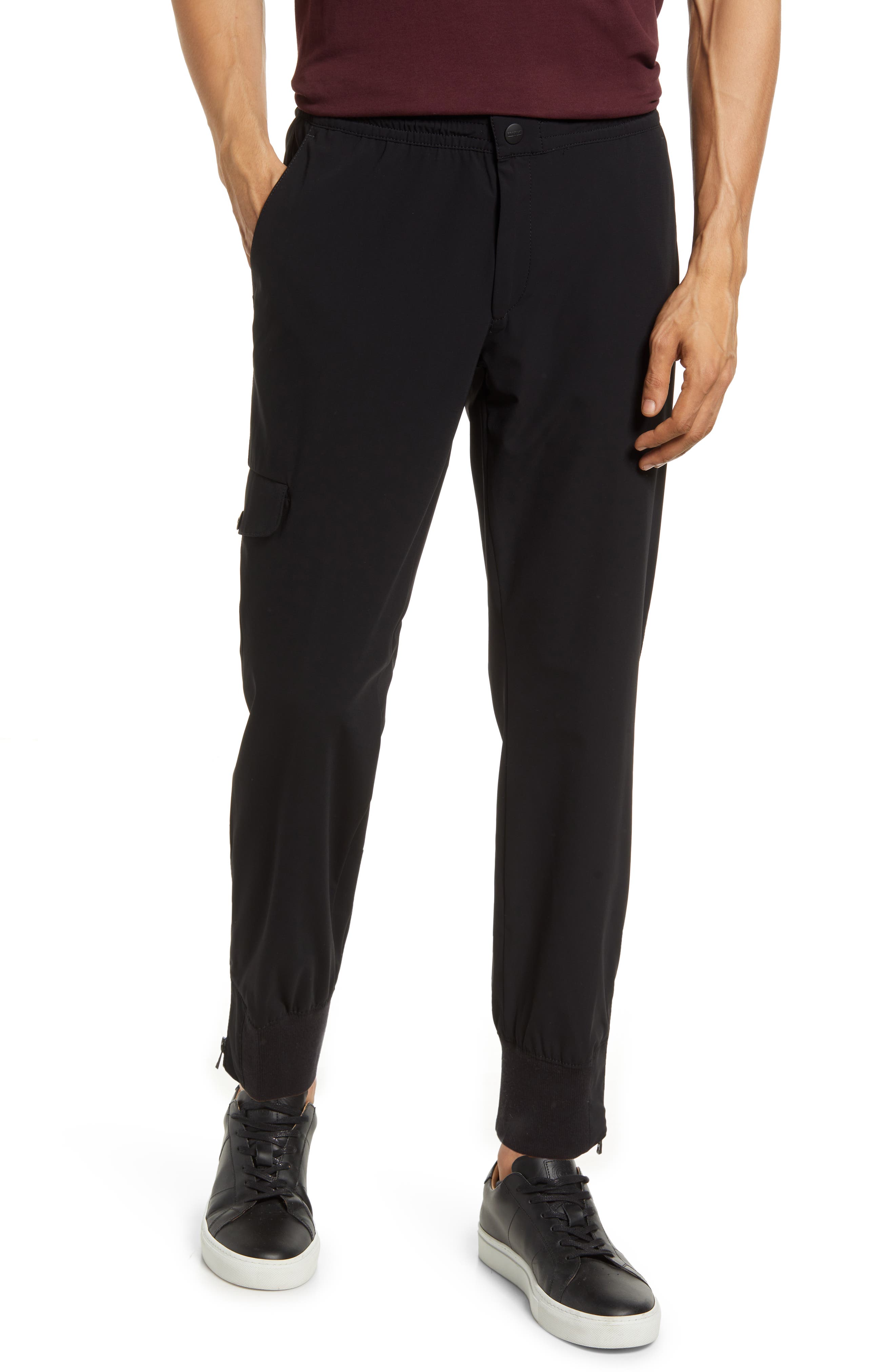 Brax Z-tech Zip Cuff Trousers In Black 