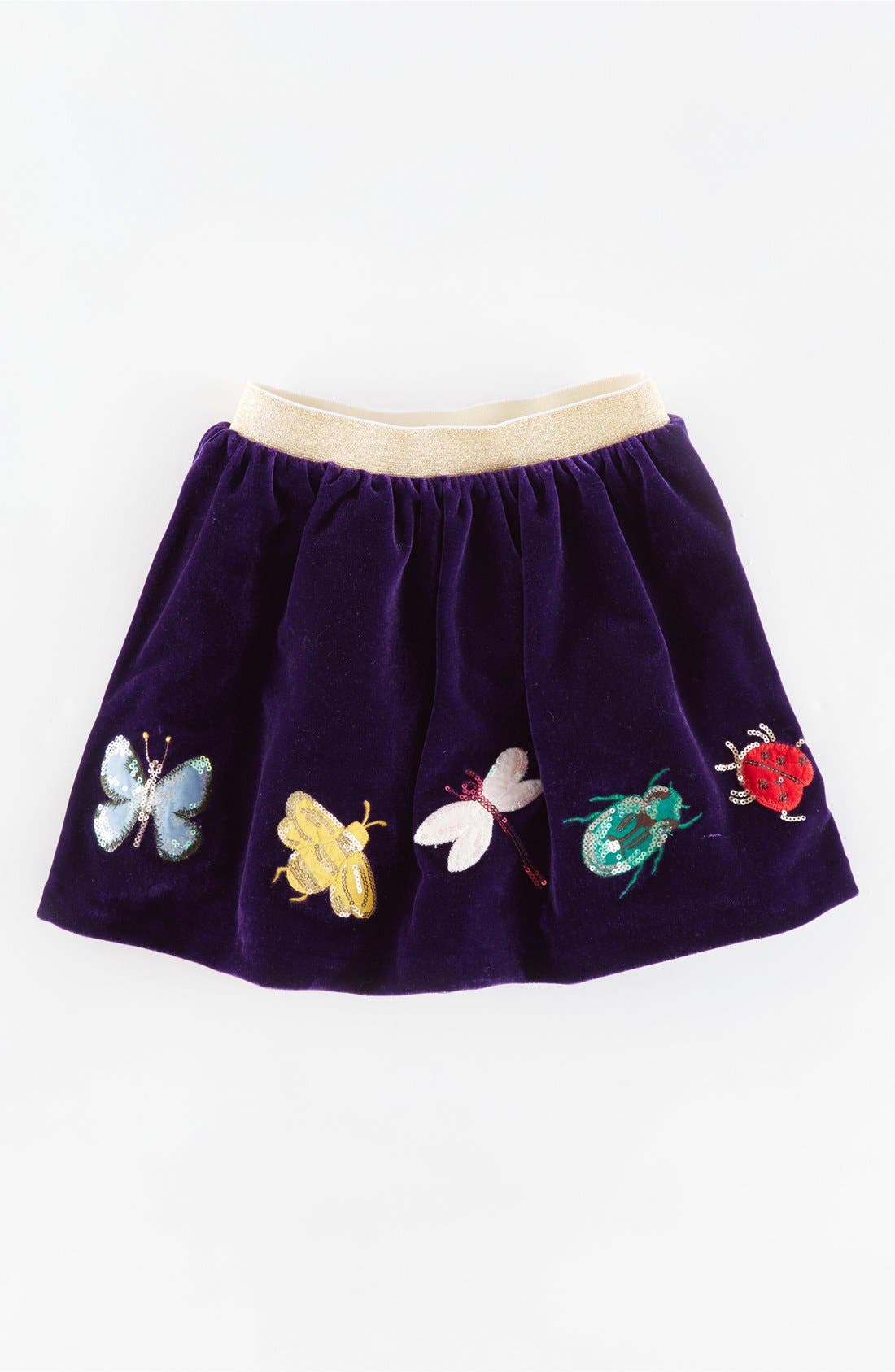 Mini Boden Velvet Appliqué Skirt (Toddler Girls, Little Girls & Big