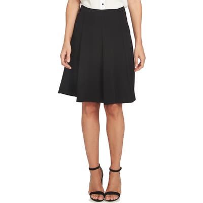 Cece Crepe A-Line Skirt, Black