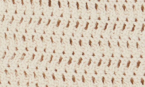 Free People Floral Open Stitch Cotton Miniskirt In Natural