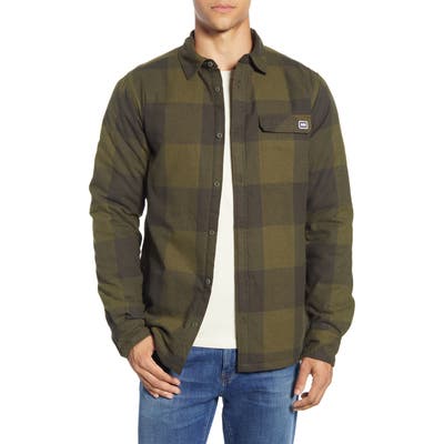 Helly Hansen Lifaloft Flannel Shirt Jacket, Green