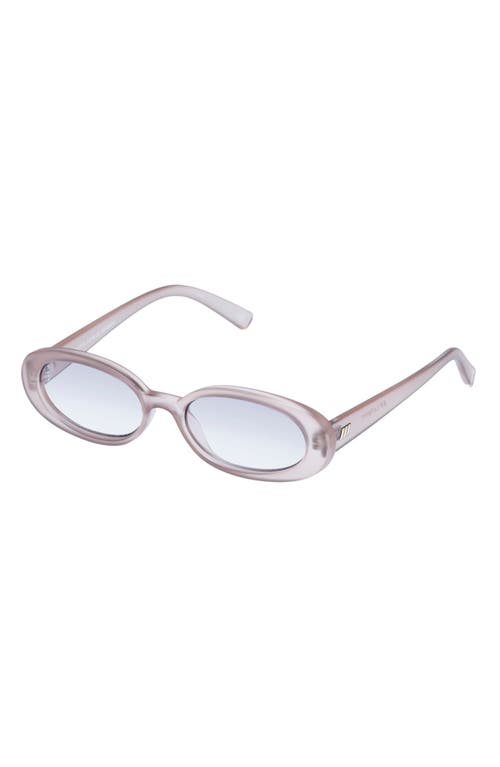 Shop Le Specs Outta Love 51mm Oval Sunglasses In Matte Oyster