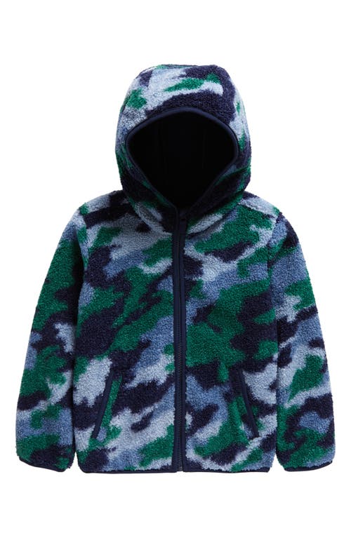 Tucker + Tate Kids' Hooded Fleece Jacket in Green Evergreen Cozy Camo