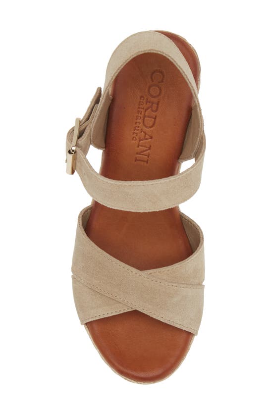 Cordani Brittany Ankle Strap Espadrille Platform Wedge Sandal In Crosta Corda
