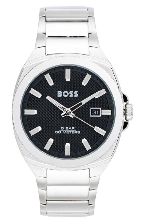 Hugo Boss Boss Walker Bracelet Watch, 41mm In Black/silver