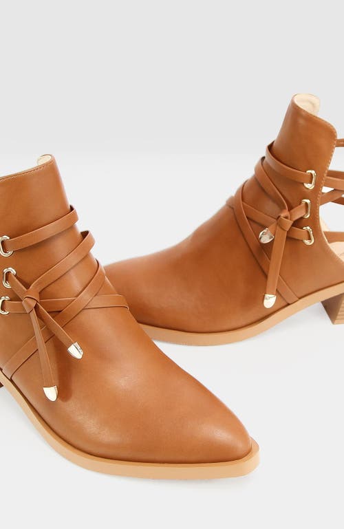 Belle & Bloom Can't Be Tamed Open Back Boot In Tan