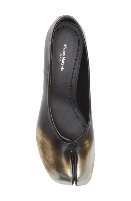 Shop Maison Margiela Tabi Ballerina Pump In Silver/gold/black