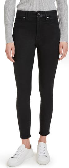 7 For All Mankind Coated High Waist Ankle Skinny Jeans