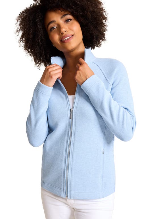 Shop Tommy Bahama New Aruba Zip Jacket In Light Sky Heather