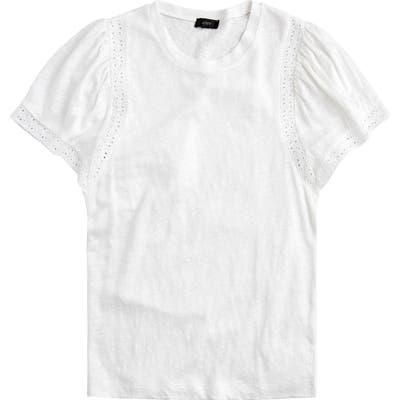 J.crew Linen Flutter Sleeve Tee