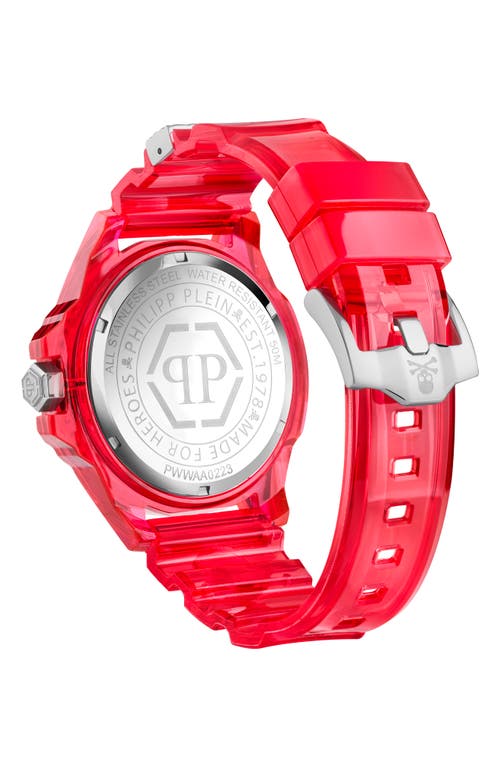 Philipp Plein The $kull Tech Edit Watch In Transparent Red
