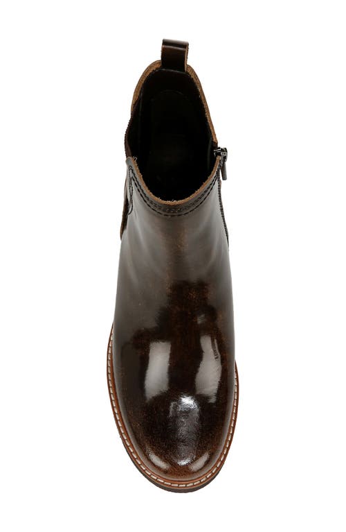 Naturalizer Darry Water Repellent Platform Bootie In English Tea Brown Leather