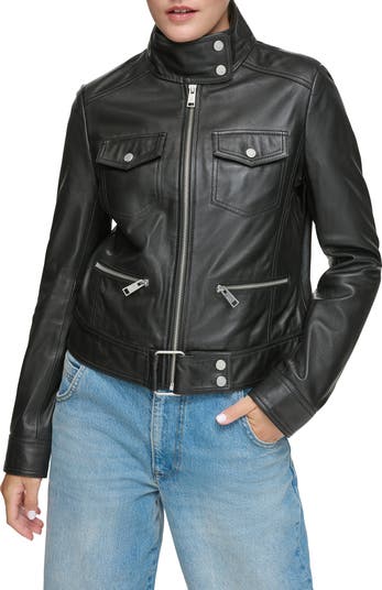 Andrew Marc Leather Moto Jacket Nordstrom