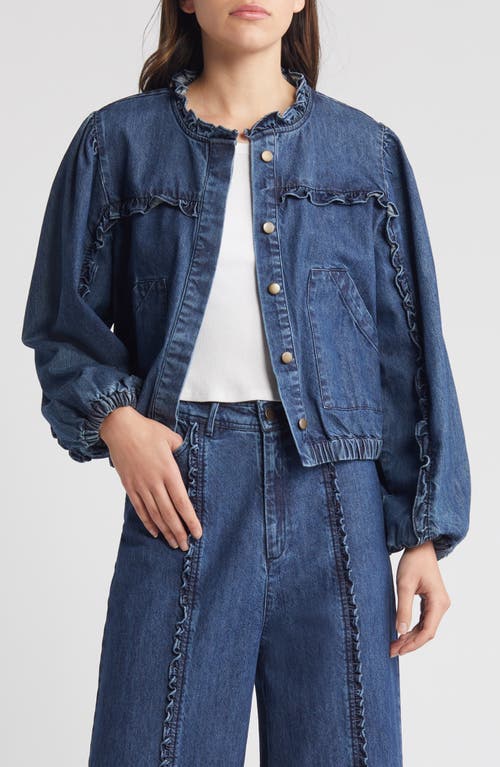 Shop Cleobella Paxton Denim Jacket In Medium Denim