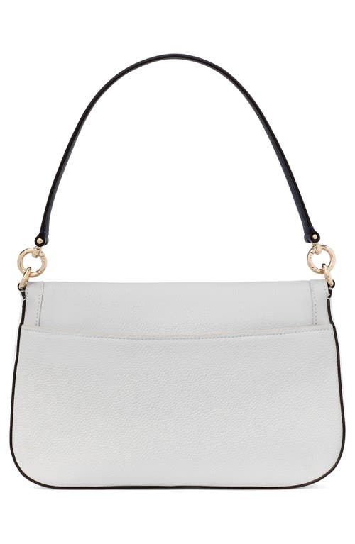 Shop Kate Spade New York Hudson Colorblock Pebbled Leather Satchel In Stone Path Multi