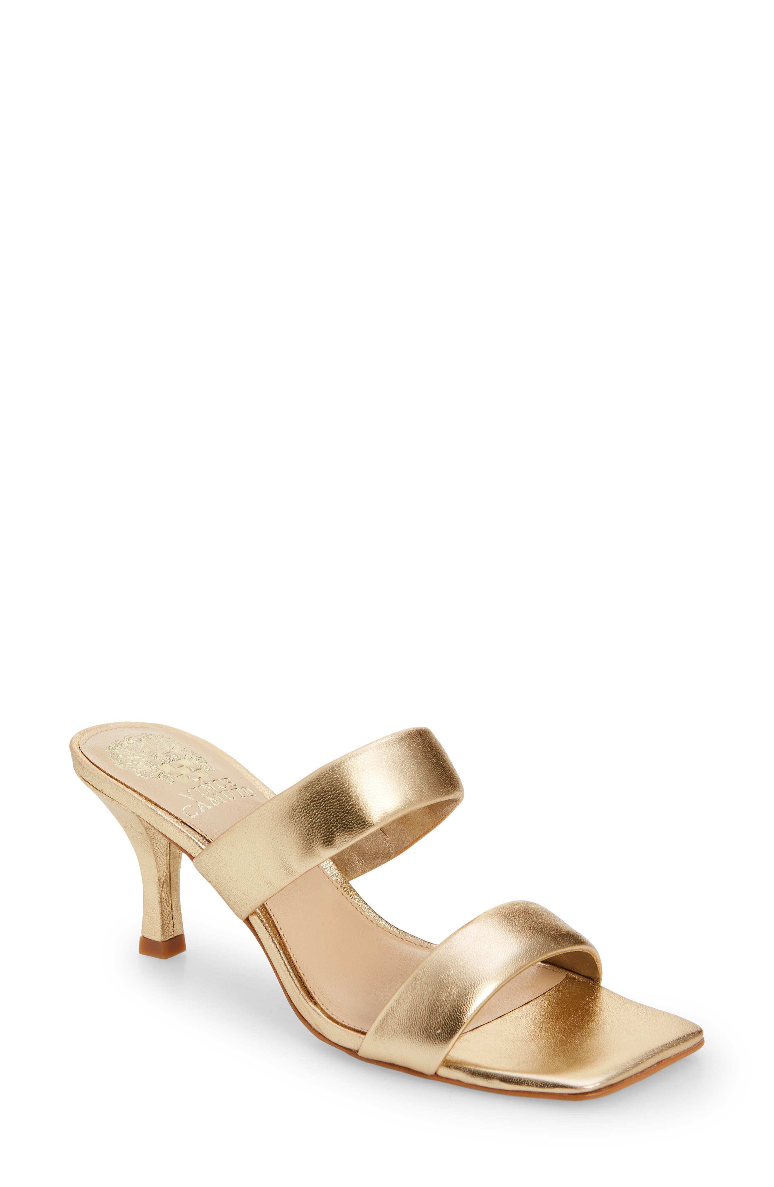 golden heel sandal