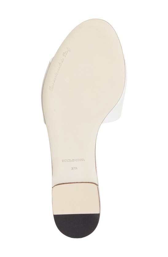 Shop Dolce & Gabbana Dolce&gabbana Bianca Interlock Slide Sandal In White