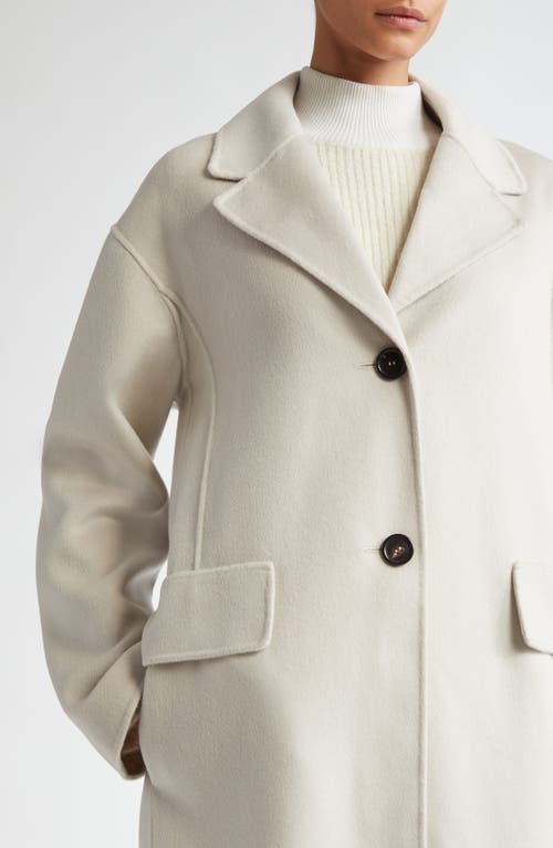 Shop Max Mara Double Face Wool Coat In Sand