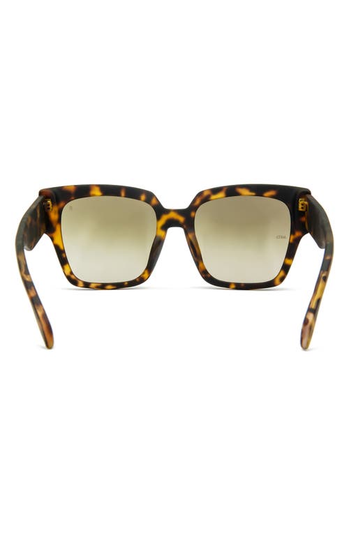 Shop Mita Sustainable Eyewear Capri 56mm Geometric Sunglasses In Matte Tort/gradient Green