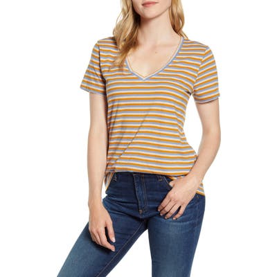 Lucky Brand Stripe Cotton Pocket Tee