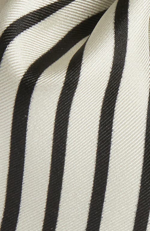Vince Stripe Silk Ribbon Scarf In Bell/desert Wind