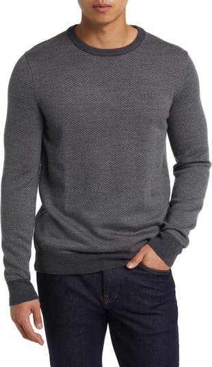 Polo Ralph Lauren Herringbone Jacquard Wool Crewneck Sweater