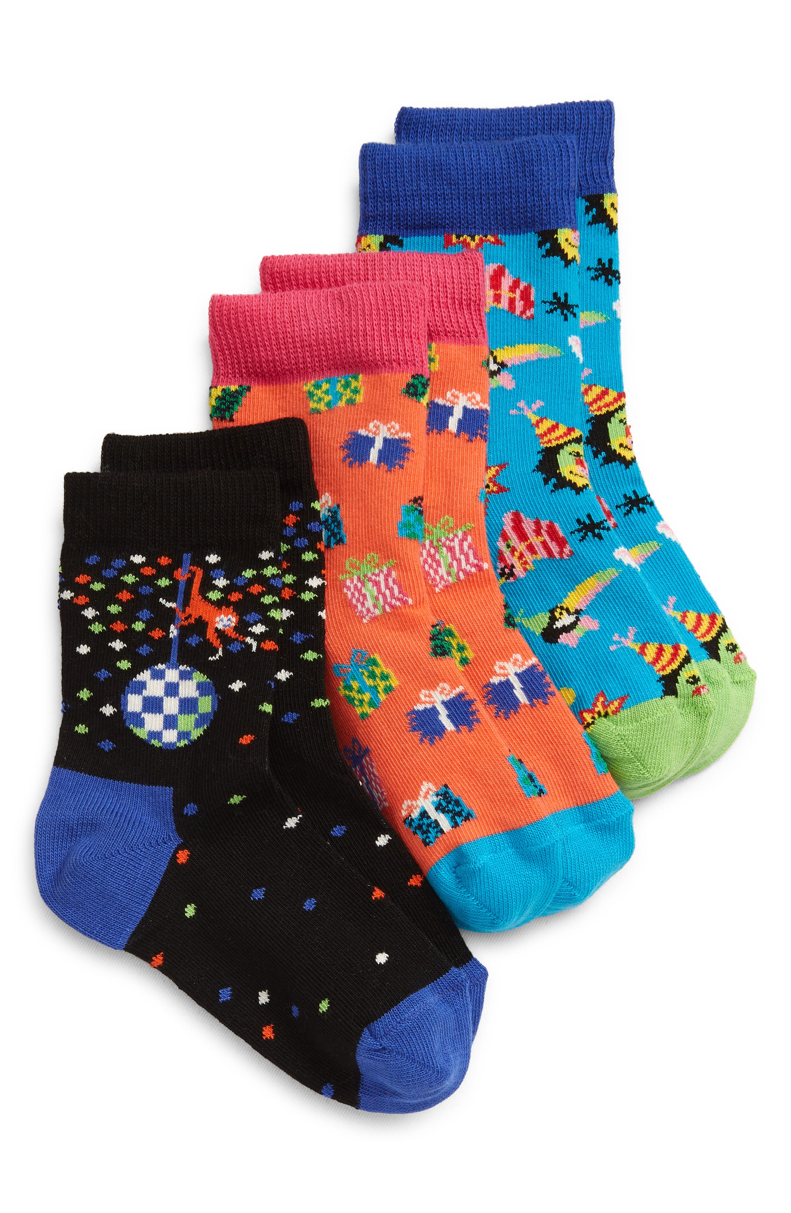 Happy Socks Kids' Party Animal Gift Box In Brt Cmb