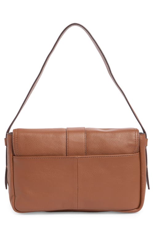 Shop Lucky Brand Ezra Leather Shoulder Bag In Nutshell