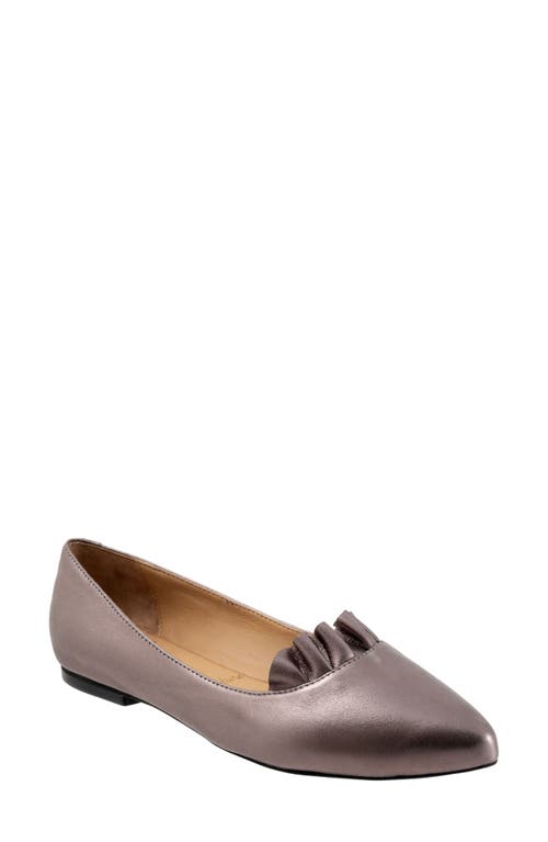 Trotters Elsie Pointed Toe Flat Pewter at Nordstrom,